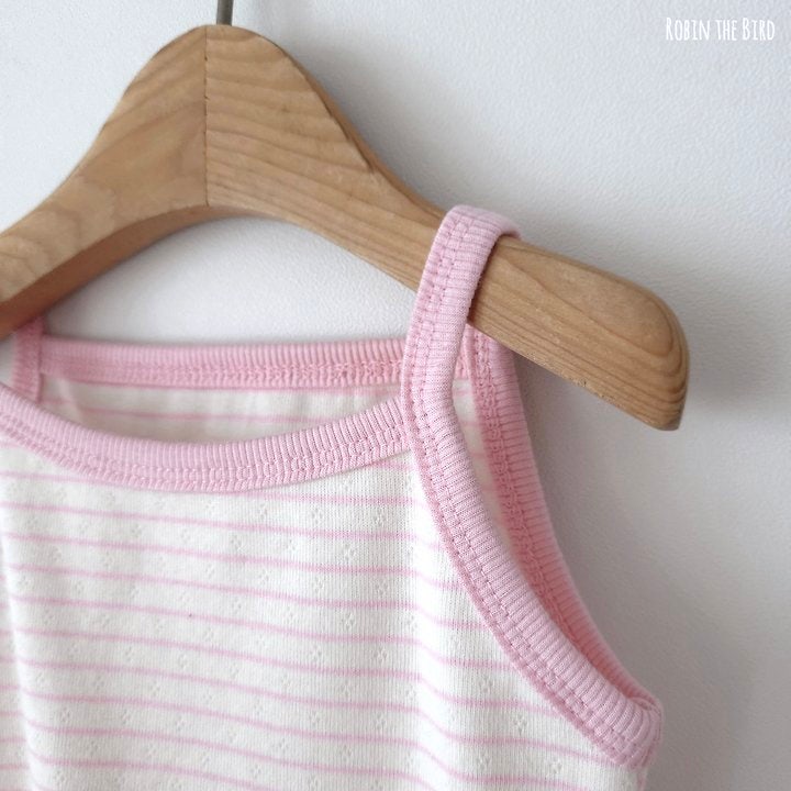 Saerobin - Korean Children Fashion - #designkidswear - Striped Sleeveless Easywear - 7