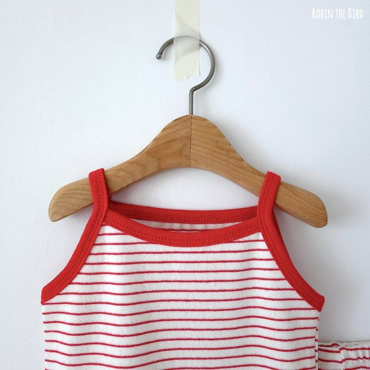 Saerobin - Korean Children Fashion - #fashionkids - Striped Sleeveless Easywear - 9