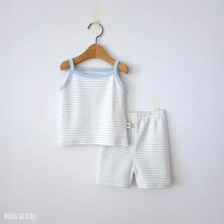 Saerobin - Korean Children Fashion - #minifashionista - Striped Sleeveless Easywear - 2