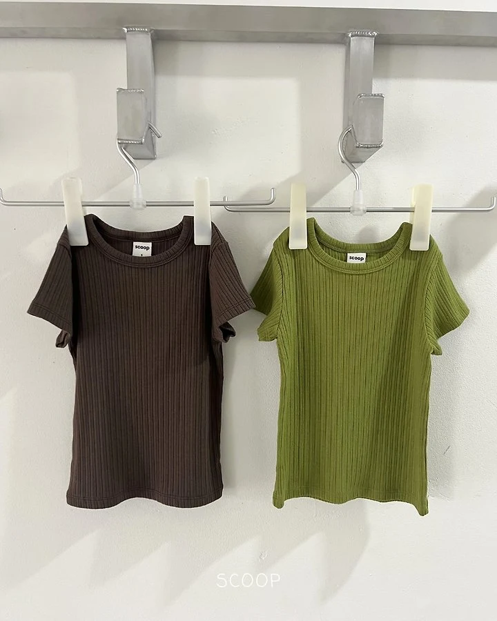 Scoop - Korean Children Fashion - #kidsshorts - Modal Ribbed Tee