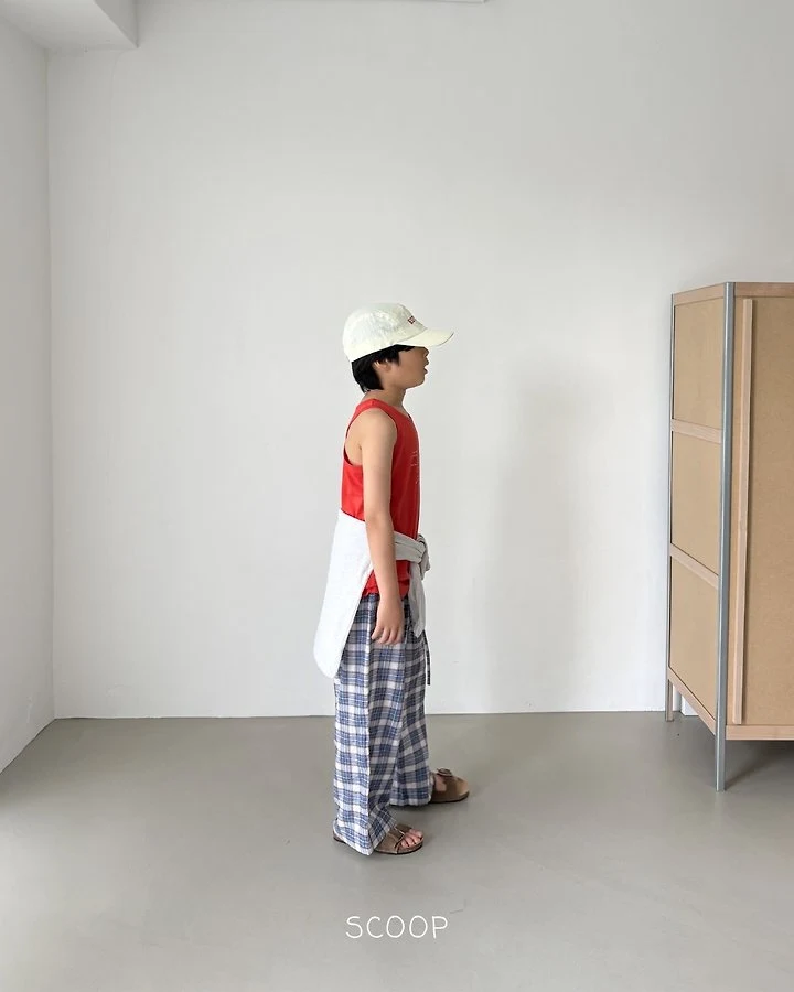 Scoop - Korean Children Fashion - #kidzfashiontrend - Capri Check Pants - 8