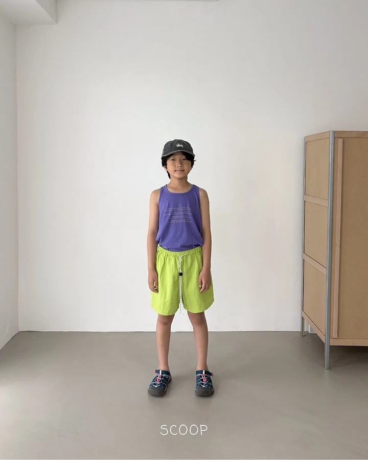 Scoop - Korean Children Fashion - #Kfashion4kids - Lettering Tank Top - 4