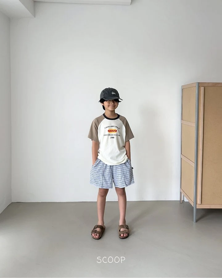Scoop - Korean Children Fashion - #minifashionista - Hot Dog Raglan Tee - 8