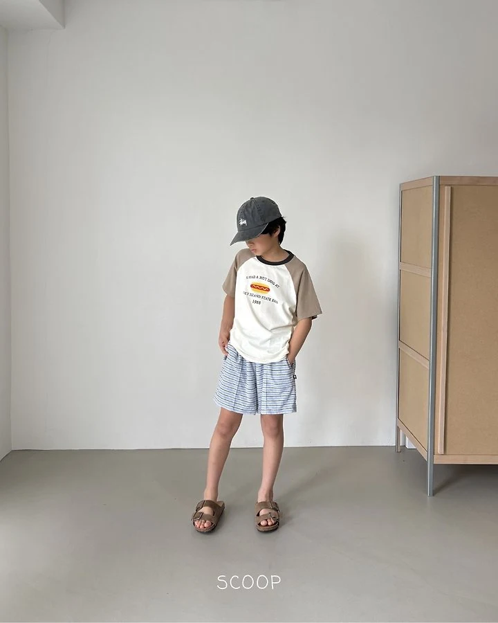 Scoop - Korean Children Fashion - #todddlerfashion - Hot Dog Raglan Tee - 10