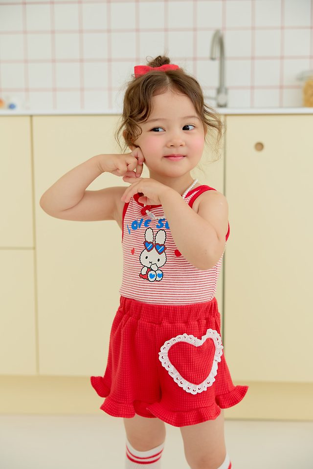 Sera - Korean Children Fashion - #Kfashion4kids - Love Stripe Sleeveless Top - 10