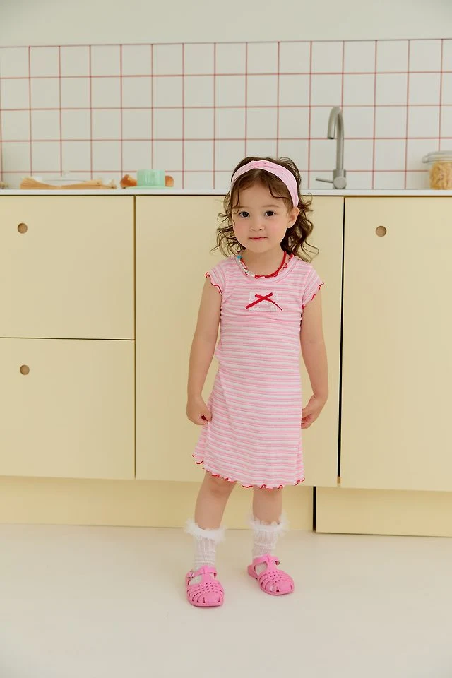 Sera - Korean Children Fashion - #kidsstore - Stripe One-piece - 4