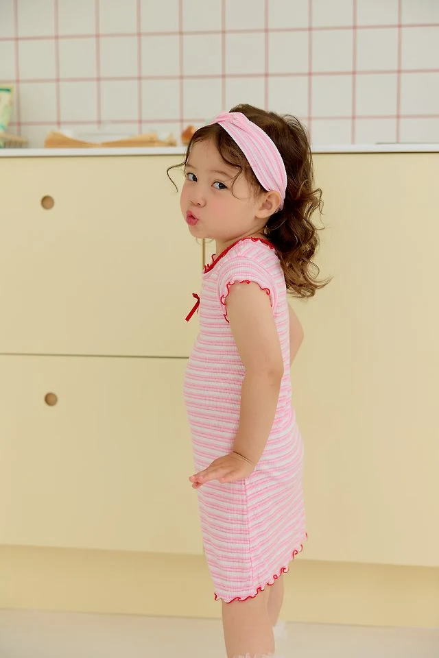 Sera - Korean Children Fashion - #littlefashionista - Stripe One-piece - 6
