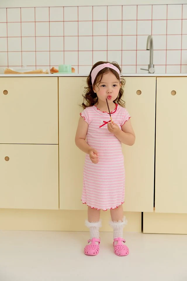 Sera - Korean Children Fashion - #minifashionista - Stripe One-piece - 8