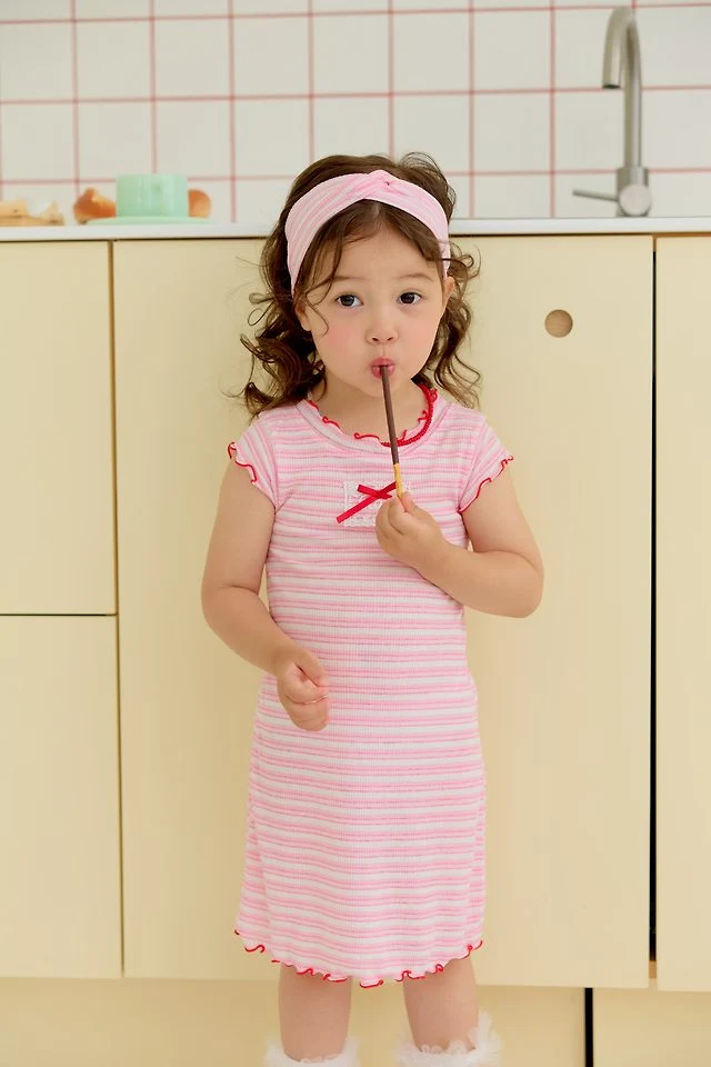 Sera - Korean Children Fashion - #prettylittlegirls - Stripe One-piece - 9