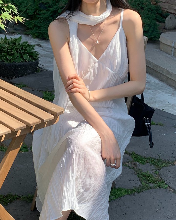 Something Else - Korean Women Fashion - #momslook - Verona Pintuck Long One-piece - 11