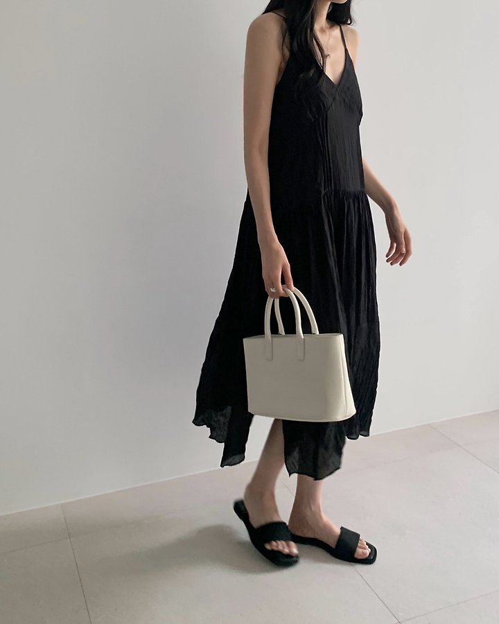 Something Else - Korean Women Fashion - #momslook - Verona Pintuck Long One-piece - 3