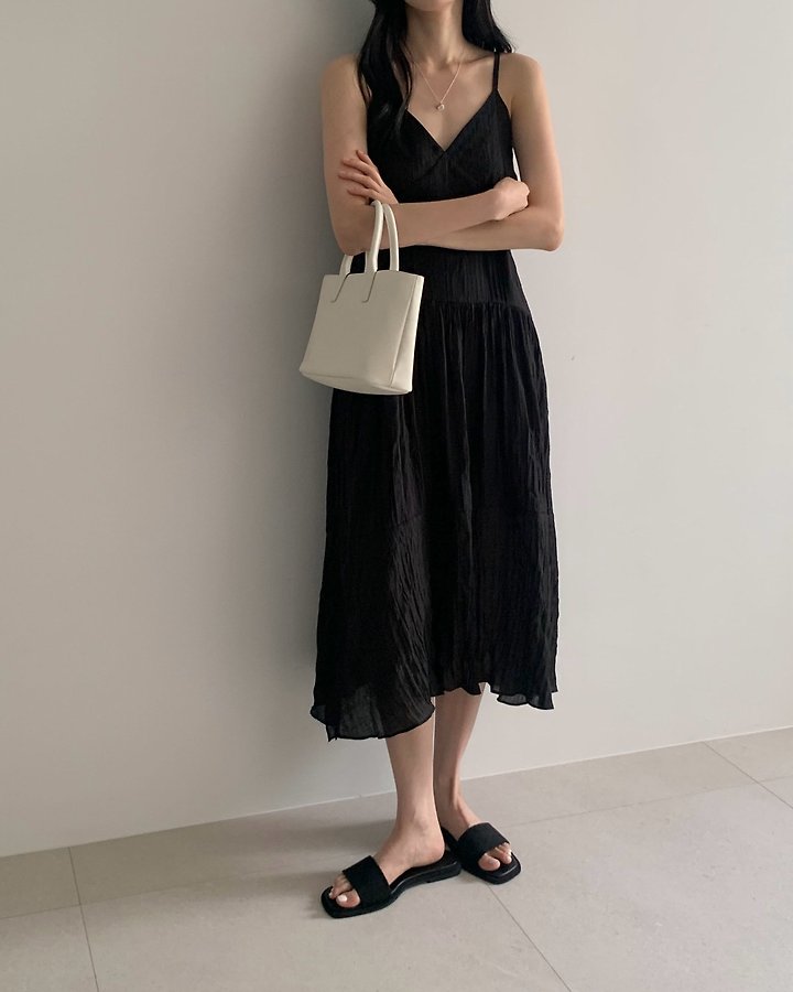Something Else - Korean Women Fashion - #momslook - Verona Pintuck Long One-piece - 5