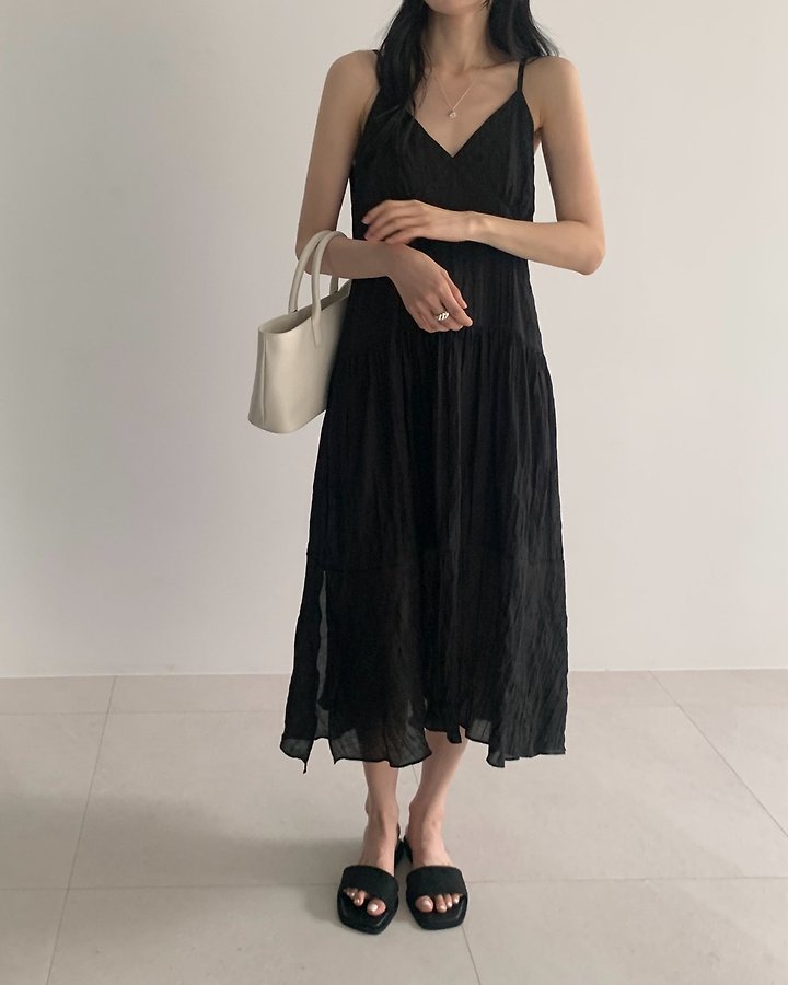 Something Else - Korean Women Fashion - #momslook - Verona Pintuck Long One-piece - 7