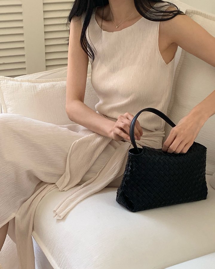 Something Else - Korean Women Fashion - #momslook - Amor Pleated Sleeveless Top - 2
