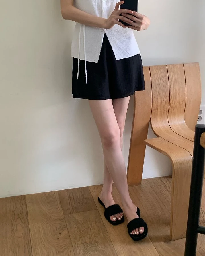 Something Else - Korean Women Fashion - #momslook - Haze Double-Layer Shorts - 3