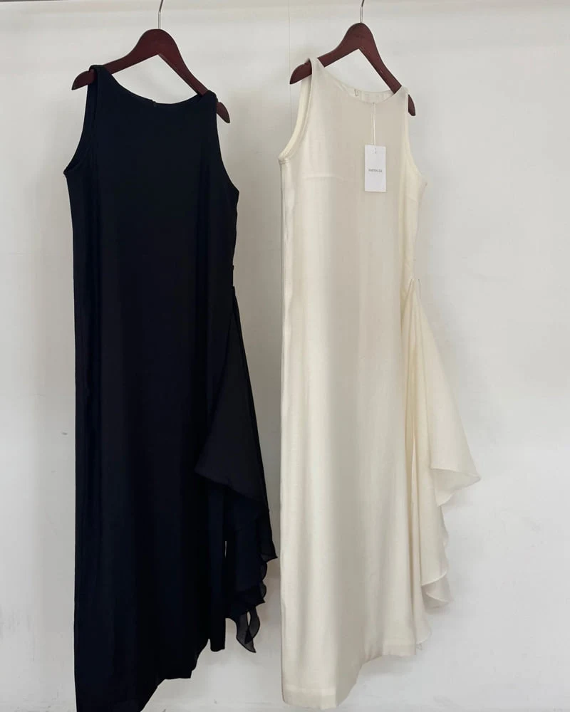 Something Else - Korean Women Fashion - #momslook - Sage Boat-Neck Wrap One-piece