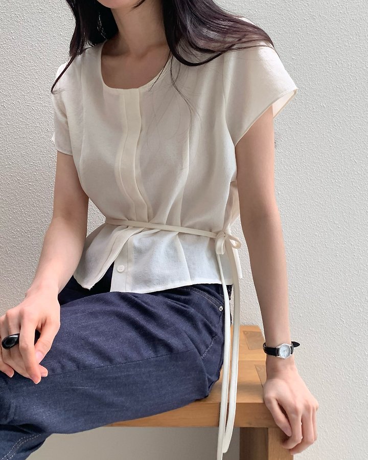 Something Else - Korean Women Fashion - #womensfashion - Loro String Blouse - 4