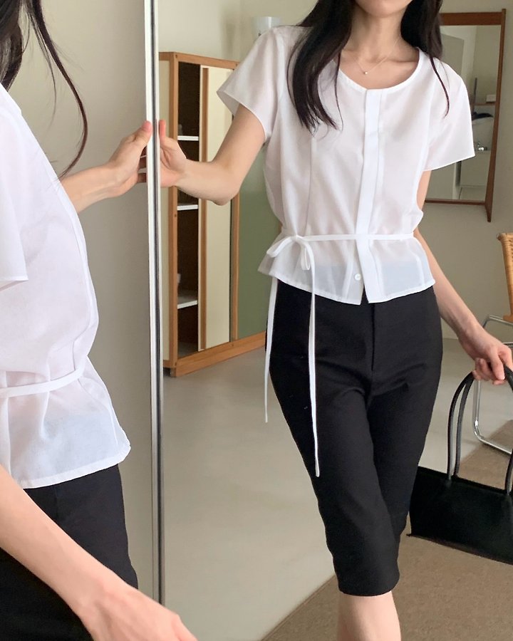 Something Else - Korean Women Fashion - #momslook - Loro String Blouse - 8