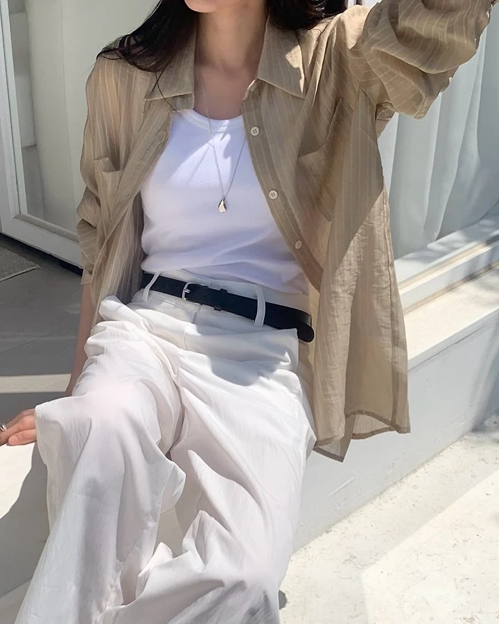 Something Else - Korean Women Fashion - #momslook - Summer Two-Pocket Shirt - 3