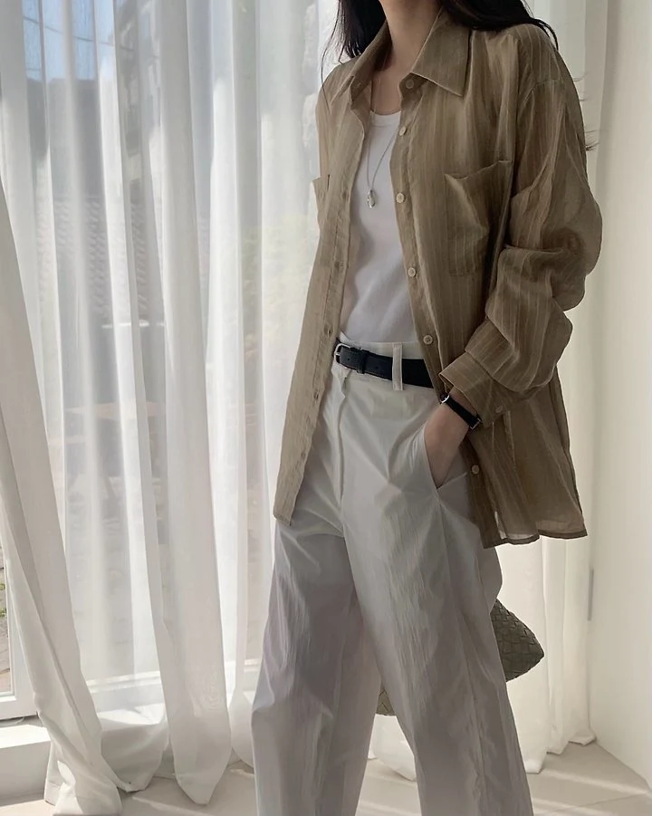 Something Else - Korean Women Fashion - #momslook - Summer Two-Pocket Shirt - 8