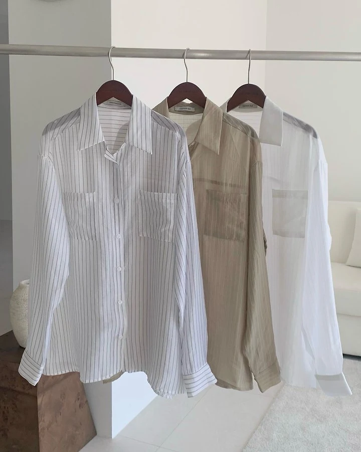 Something Else - Korean Women Fashion - #momslook - Summer Two-Pocket Shirt - 9