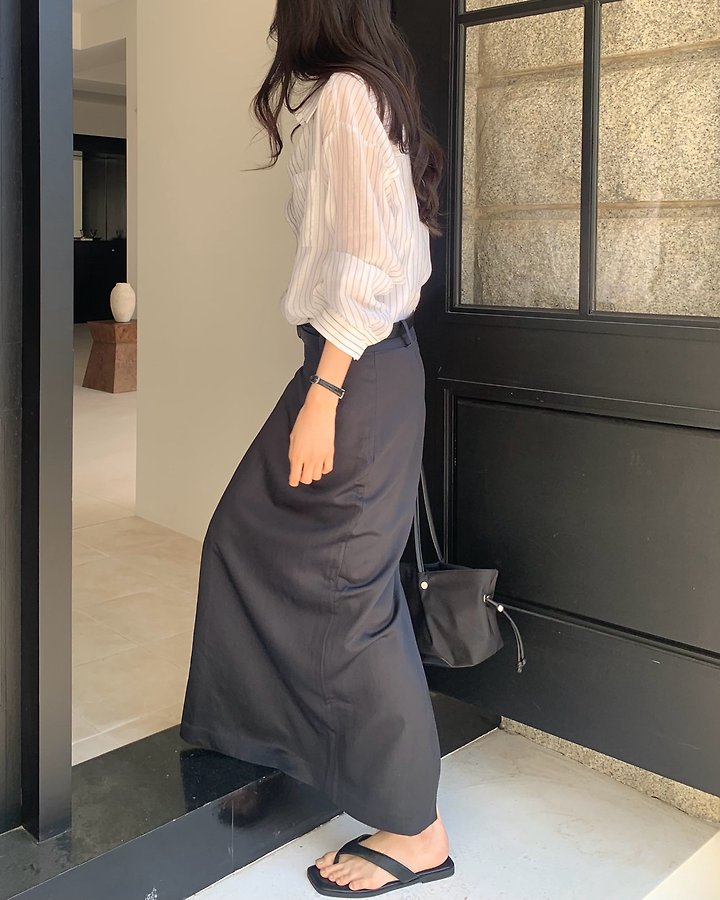 Something Else - Korean Women Fashion - #womensfashion - Rosie Satin Maxi Skirt - 4