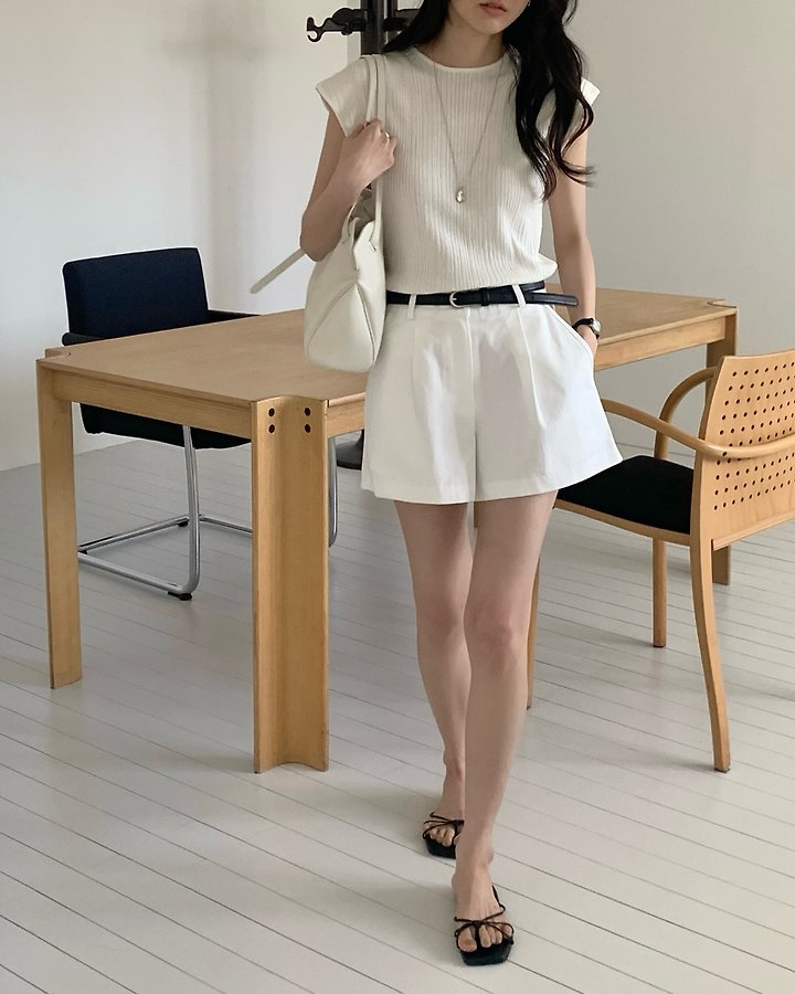 Something Else - Korean Women Fashion - #womensfashion - Taupe Ribbed Short-Sleeve Knit - 4