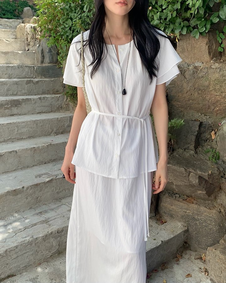 Something Else - Korean Women Fashion - #momslook - Muse Nylon Shirring Blouse - 7