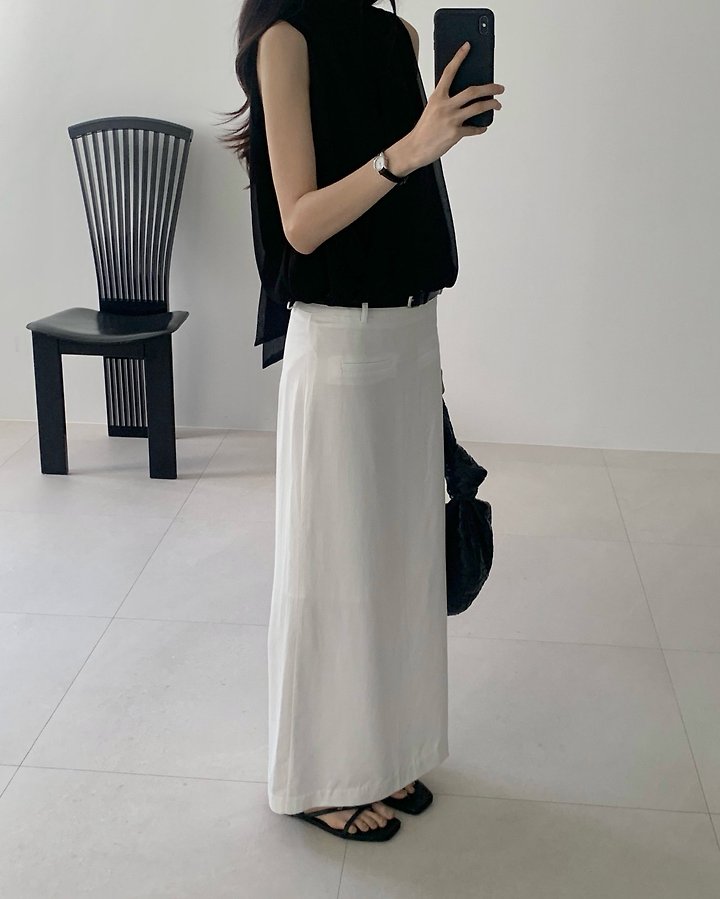 Something Else - Korean Women Fashion - #pursuepretty - Rosie Satin Maxi Skirt - 12