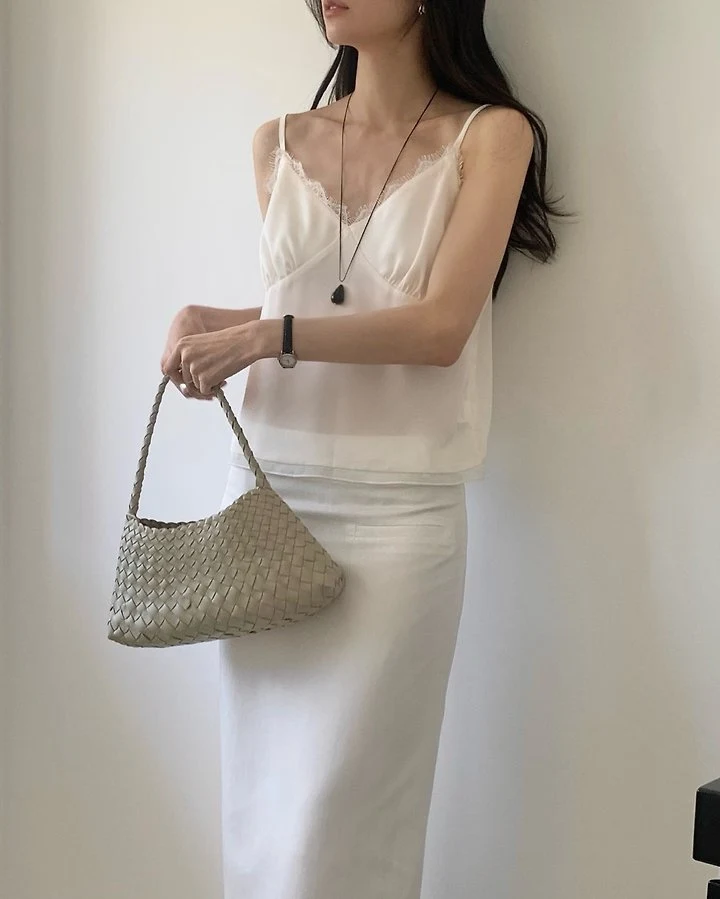 Something Else - Korean Women Fashion - #restrostyle - Mold Lace Sleeveless Blouse - 10