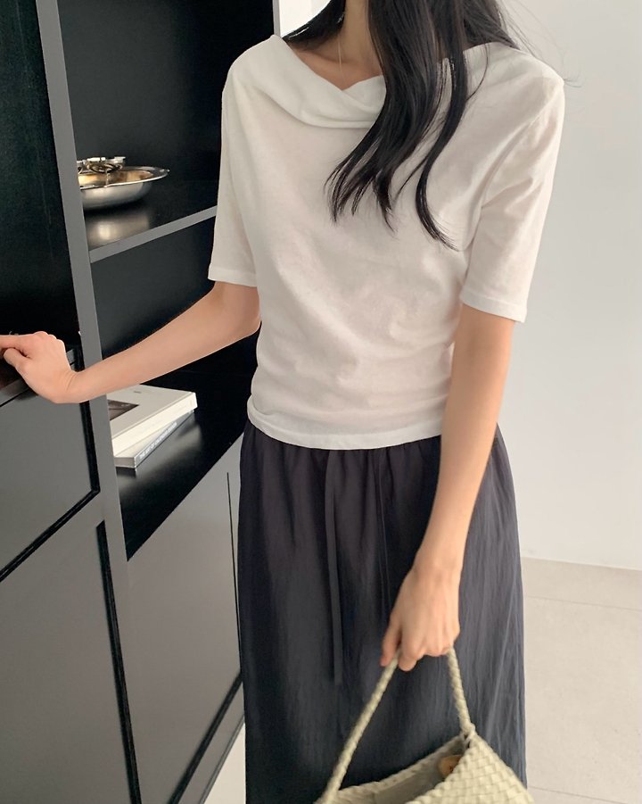 Something Else - Korean Women Fashion - #restrostyle - More Shirring Flare Tee - 2