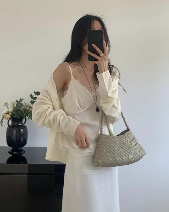 Something Else - Korean Women Fashion - #romanticstyle - Mold Lace Sleeveless Blouse - 11