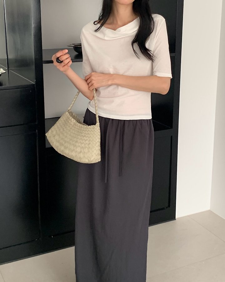 Something Else - Korean Women Fashion - #romanticstyle - More Shirring Flare Tee - 3