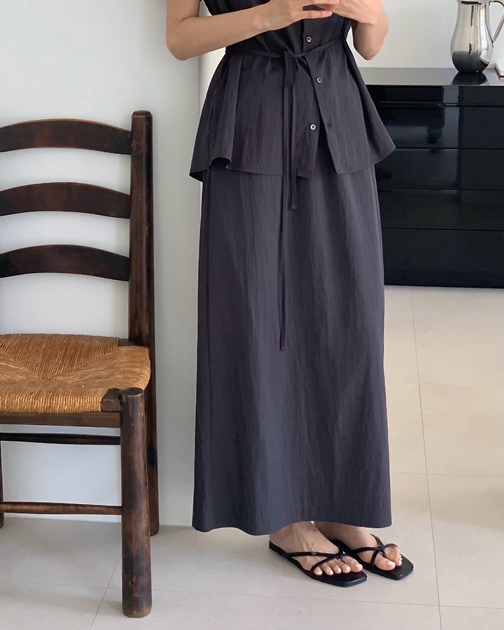 Something Else - Korean Women Fashion - #romanticstyle - Muse Nylon Banding Skirt - 2