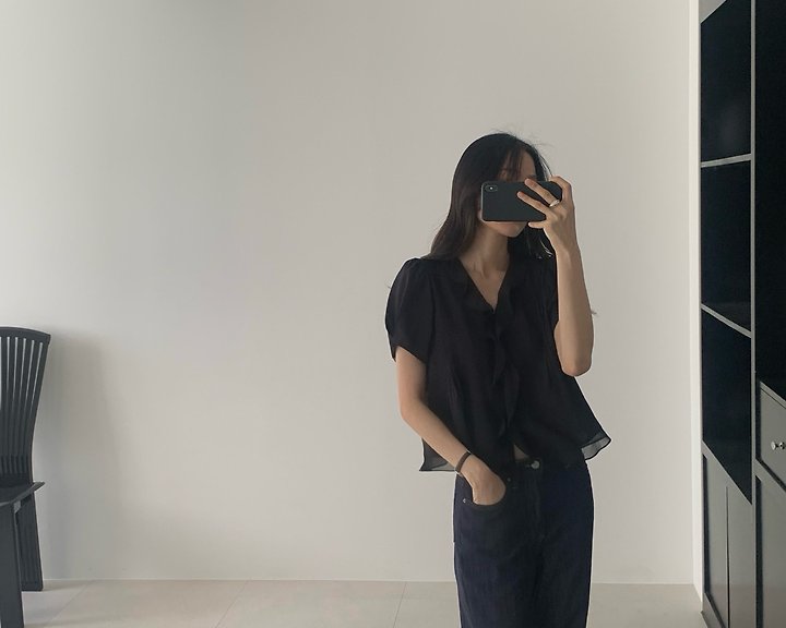 Something Else - Korean Women Fashion - #shopsmall - Mori Pintuck Frill Blouse - 11