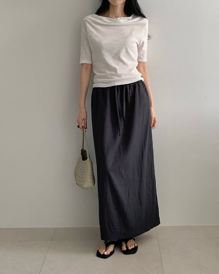 Something Else - Korean Women Fashion - #romanticstyle - More Shirring Flare Tee - 4