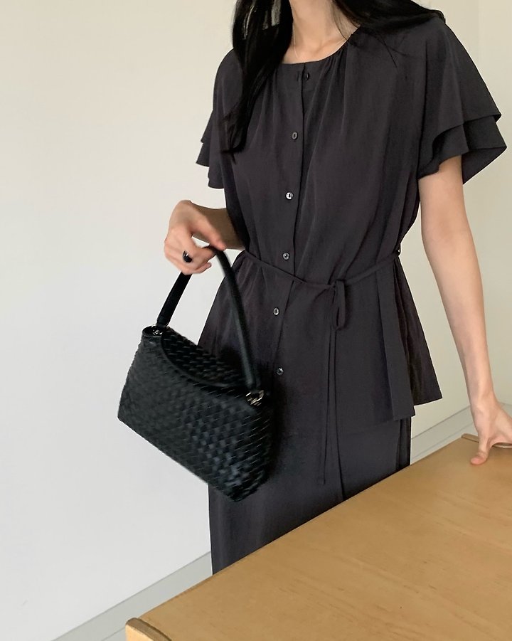 Something Else - Korean Women Fashion - #shopsmall - Muse Nylon Shirring Blouse - 2