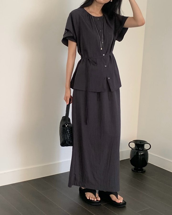 Something Else - Korean Women Fashion - #shopsmall - Muse Nylon Banding Skirt - 4