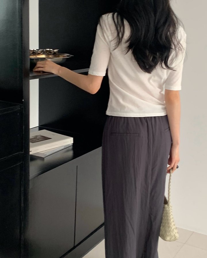 Something Else - Korean Women Fashion - #thelittlethings - More Shirring Flare Tee - 6