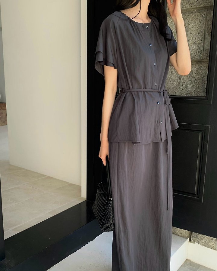 Something Else - Korean Women Fashion - #thatsdarling - Muse Nylon Shirring Blouse - 4