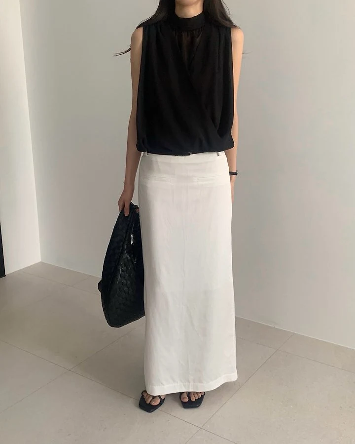 Something Else - Korean Women Fashion - #vintageinspired - Robe Draped Wrap Blouse - 12