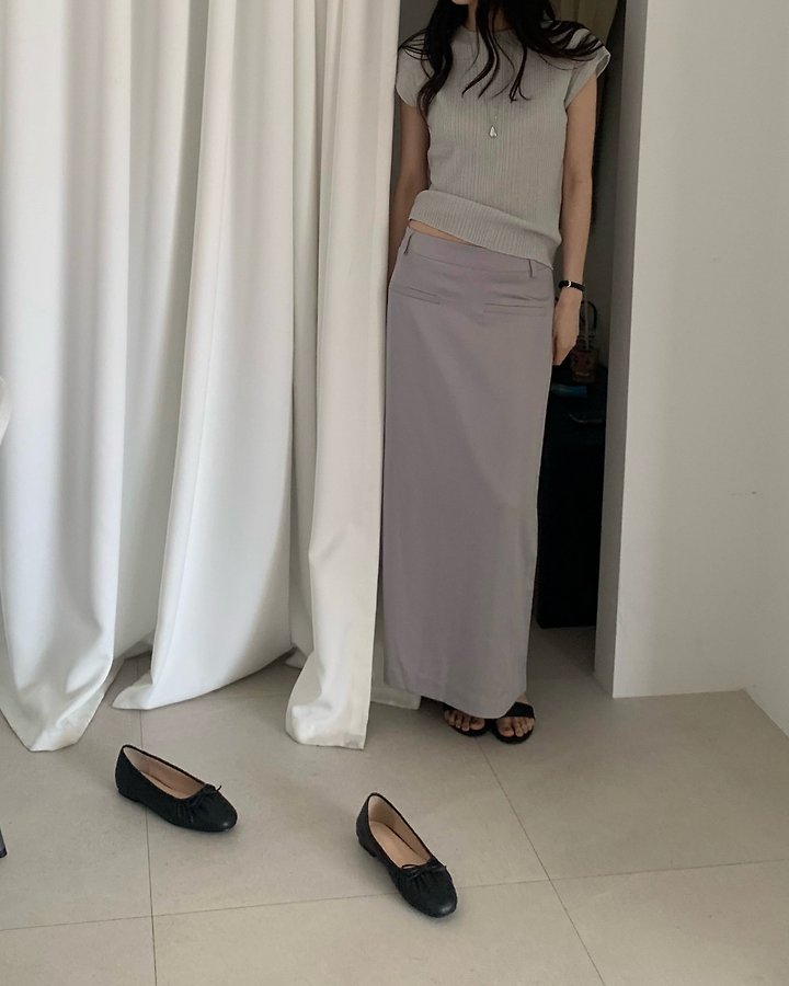 Something Else - Korean Women Fashion - #vintageinspired - Rosie Satin Maxi Skirt - 10