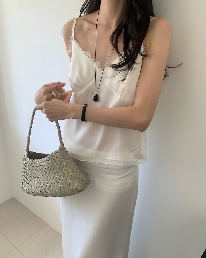 Something Else - Korean Women Fashion - #vintagekidsstyle - Mold Lace Sleeveless Blouse - 8