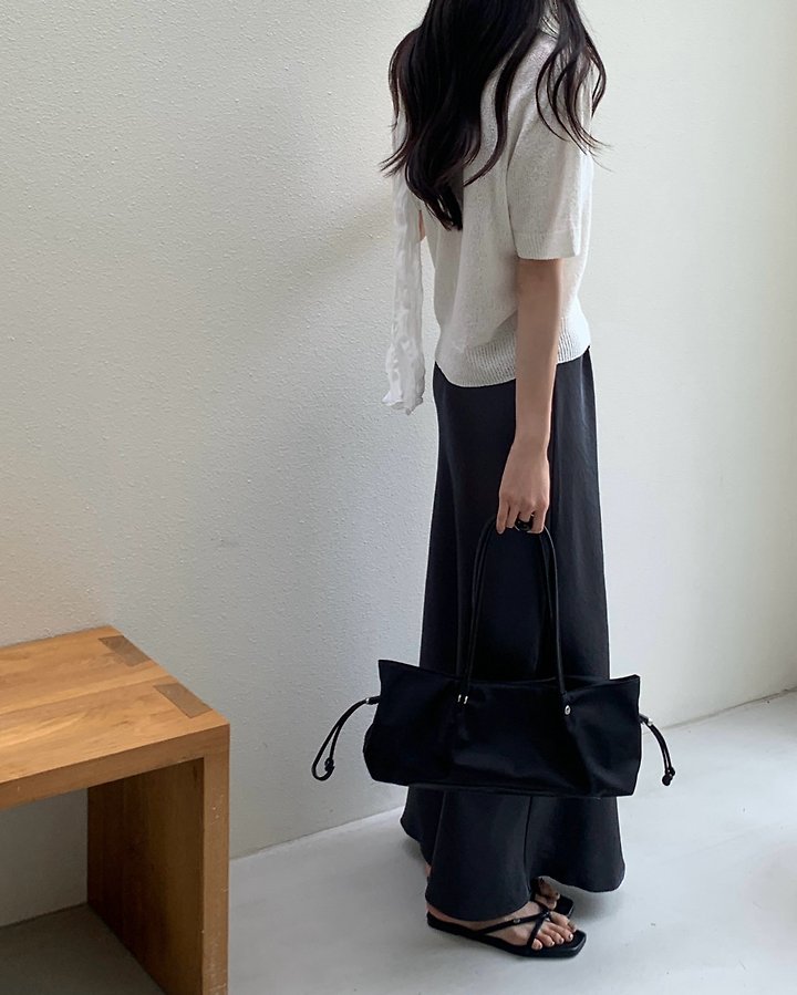Something Else - Korean Women Fashion - #womensfashion - Boucle Wholegarment V-Neck Short-Sleeve Knit - 6