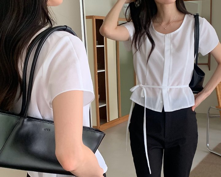 Something Else - Korean Women Fashion - #womensfashion - Loro String Blouse - 9