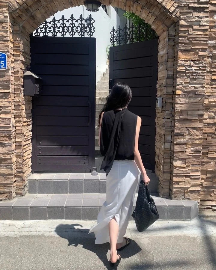 Something Else - Korean Women Fashion - #womensfashion - Robe Draped Wrap Blouse - 11