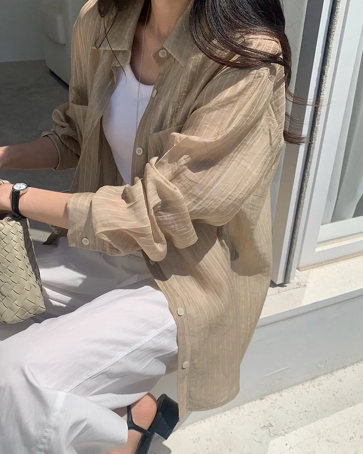 Something Else - Korean Women Fashion - #momslook - Summer Two-Pocket Shirt - 4