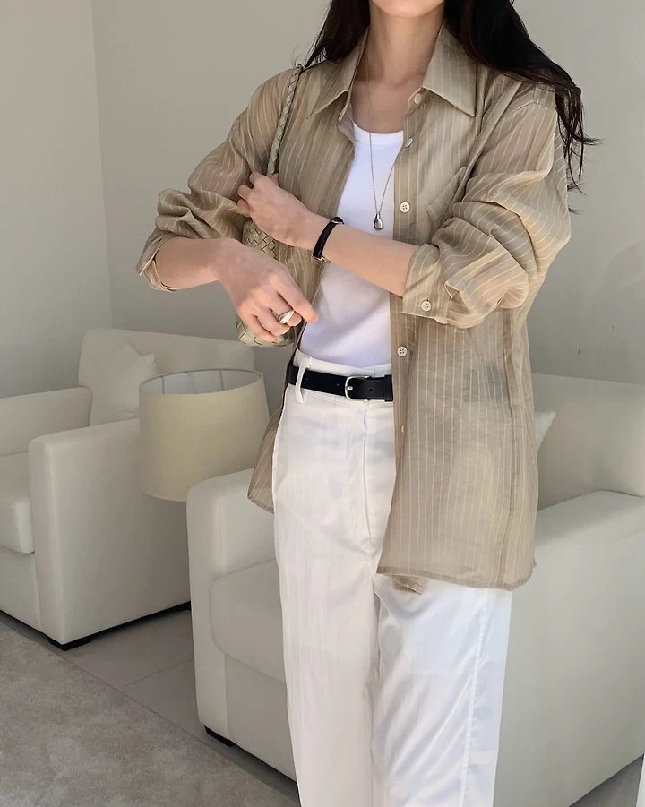 Something Else - Korean Women Fashion - #womensfashion - Summer Two-Pocket Shirt - 6