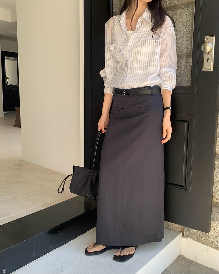 Something Else - Korean Women Fashion - #womensfashion - Rosie Satin Maxi Skirt - 3