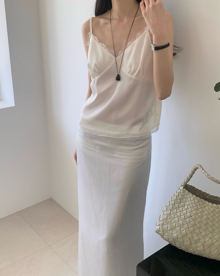 Something Else - Korean Women Fashion - #womensfashion - Mold Lace Sleeveless Blouse - 6